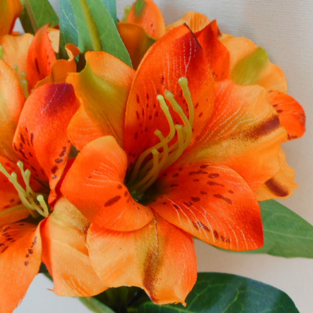 Artificial Alstroemeria Stem Orange 48cm Artificial Flowers